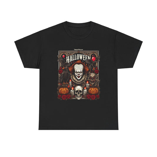 T-shirt, Tee, t shirt, tshirt, top notch, top notch tee, topnotchtee.com, halloween shirt 2024, pennywise, it, clown, scary, spooky, cool, neat, awesome, best halloween shirt, you'll float too