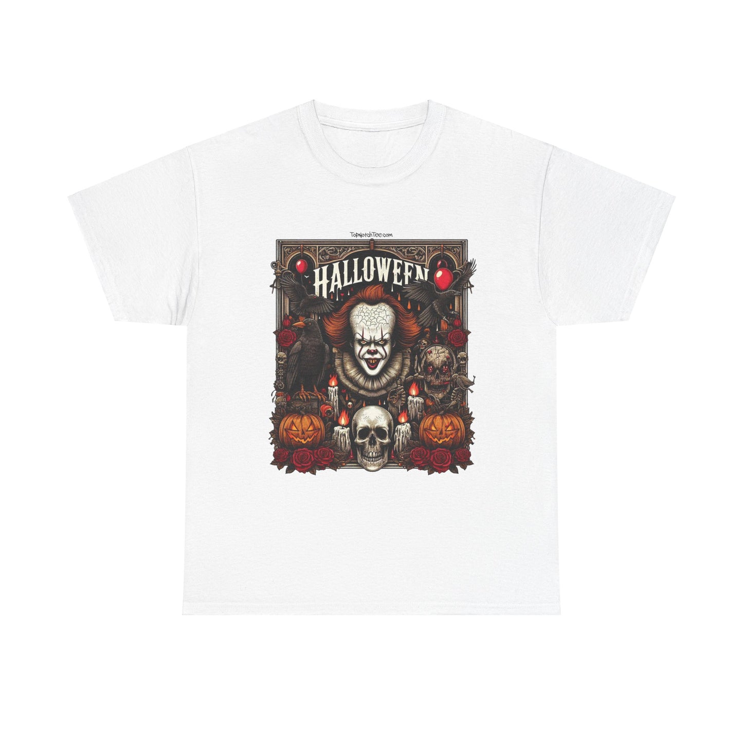 T-shirt, Tee, t shirt, tshirt, top notch, top notch tee, topnotchtee.com, halloween shirt 2024, pennywise, it, clown, scary, spooky, cool, neat, awesome, best halloween shirt, you'll float too