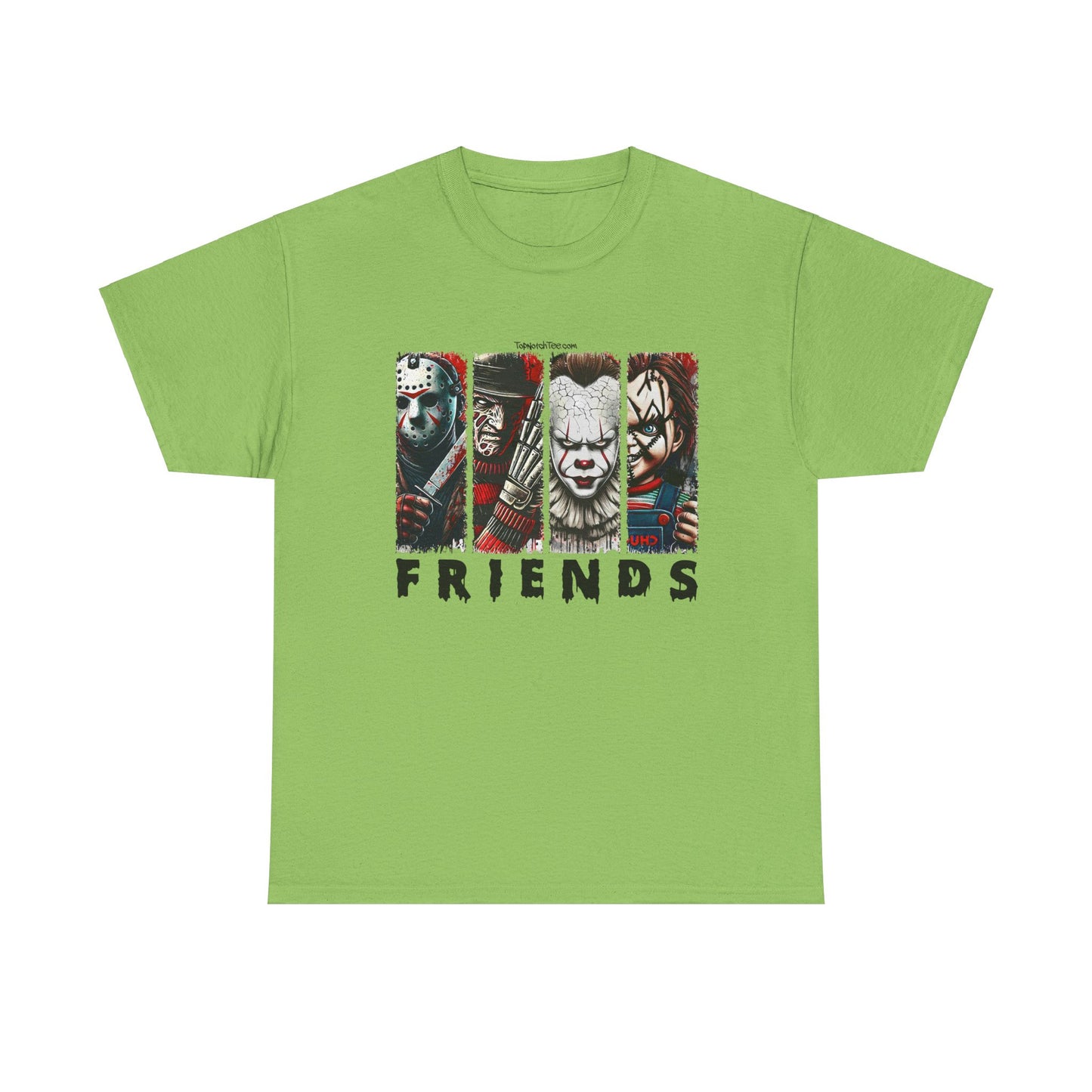 T-shirt, Tee, t shirt, tshirt, top notch, top notch tee, topnotchtee.com, halloween shirt 2024, pennywise, it, clown, scary, spooky, cool, neat, awesome, best halloween shirt, you'll float too, chucky, evil doll, slasher, killer, jason voorhies, jason mask, iconic, horror movie, classic, freddy krueger, 1 2 he's coming for you, Frankenstein, it's alive, carvin time, mike myers, michael myers, tis the season, most wonderful time of the year, friends